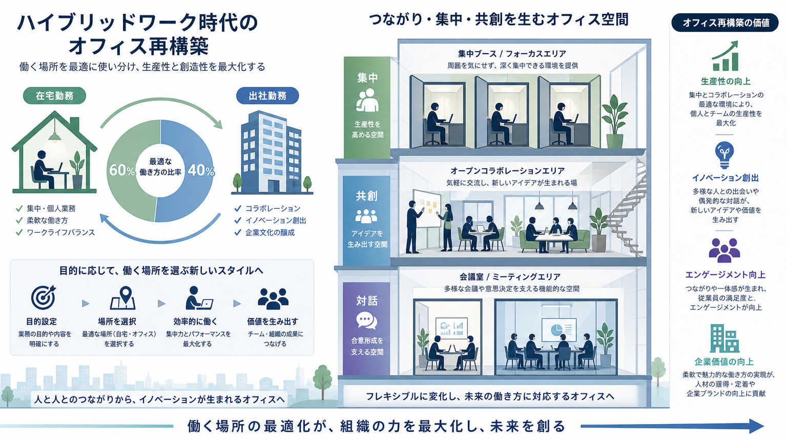 ハイブリッドワークの空間設計とは